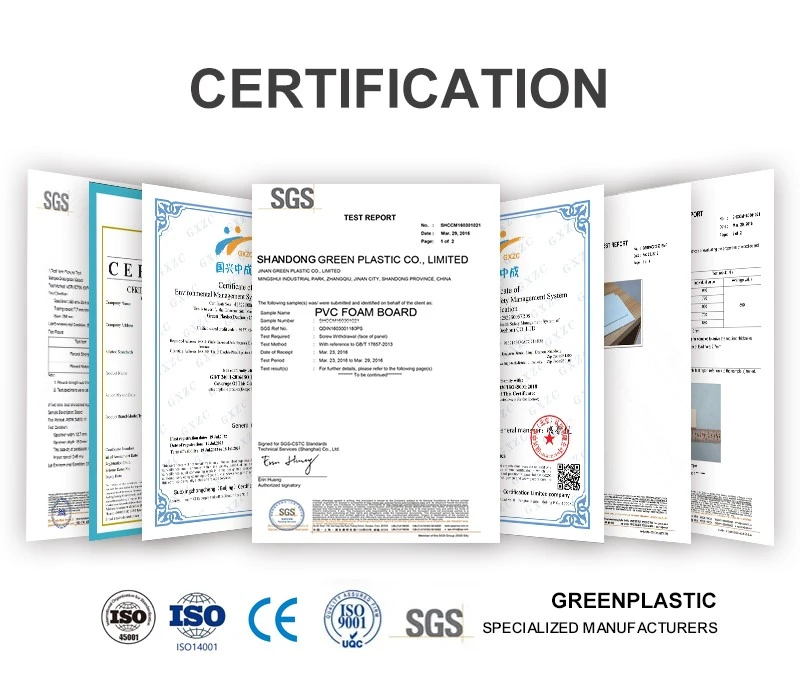 pvc foam board certificates pvc foam board certificates